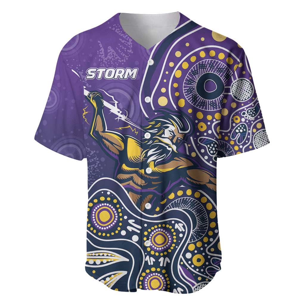 Personalised Storm Rugby Aboriginal Baseball Jersey 2024 GO Storms