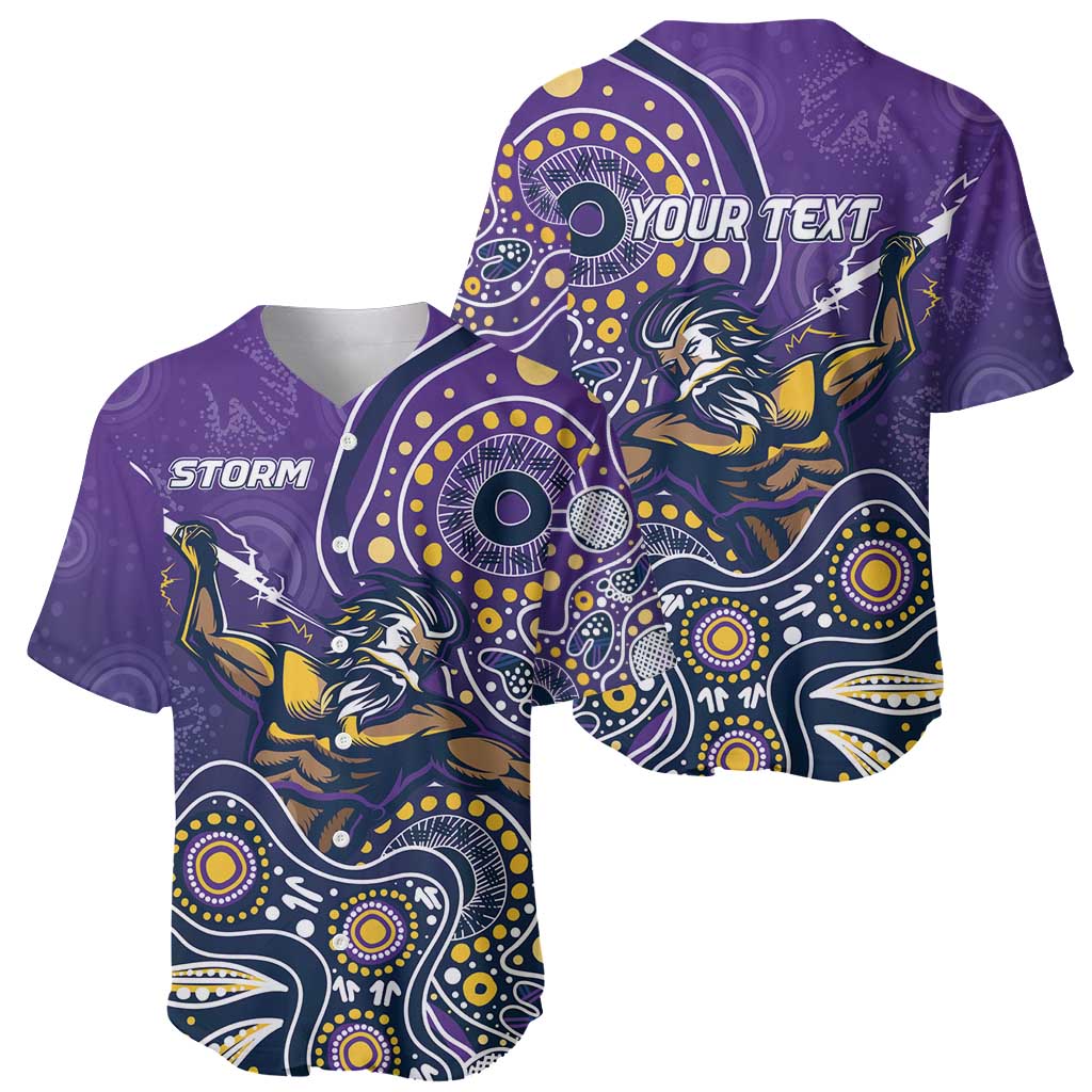 Personalised Storm Rugby Aboriginal Baseball Jersey 2024 GO Storms