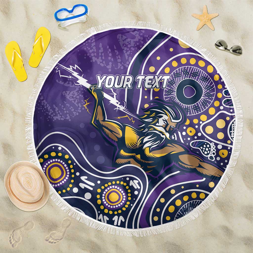 Personalised Storm Rugby Aboriginal Beach Blanket 2024 GO Storms