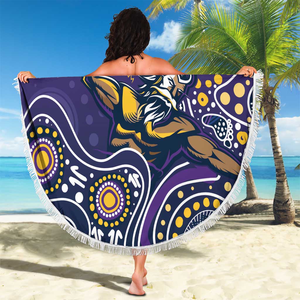 Personalised Storm Rugby Aboriginal Beach Blanket 2024 GO Storms