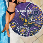 Personalised Storm Rugby Aboriginal Beach Blanket 2024 GO Storms