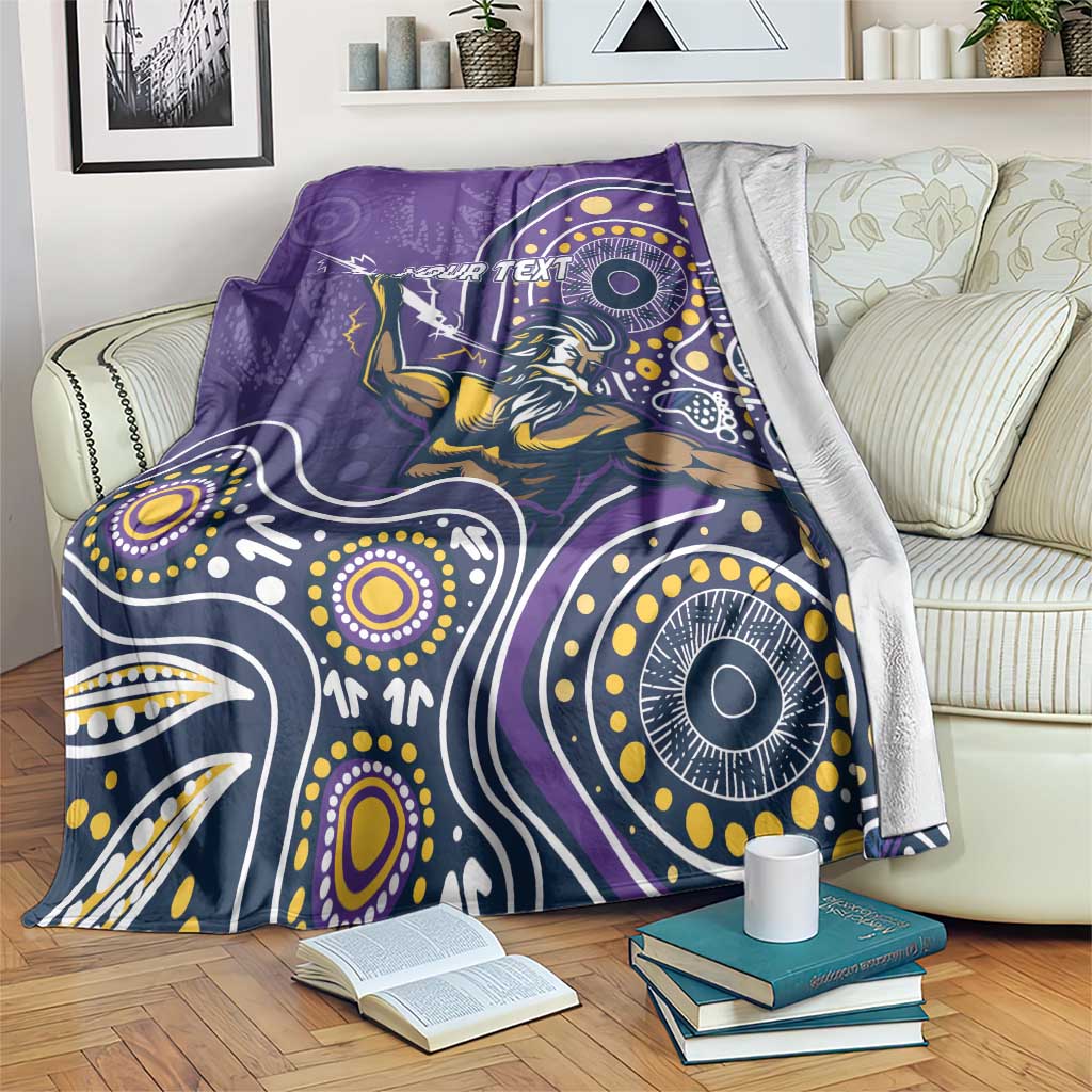 Personalised Storm Rugby Aboriginal Blanket 2024 GO Storms