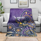 Personalised Storm Rugby Aboriginal Blanket 2024 GO Storms