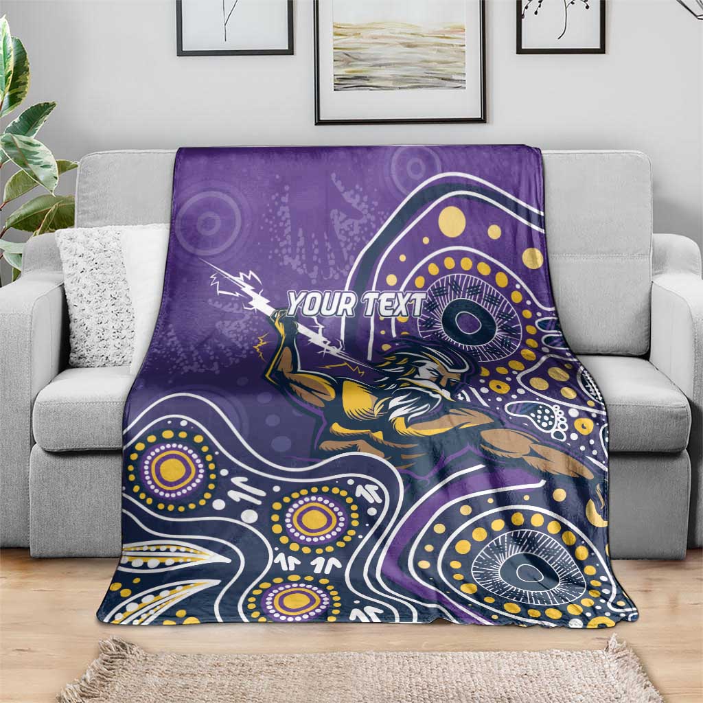 Personalised Storm Rugby Aboriginal Blanket 2024 GO Storms
