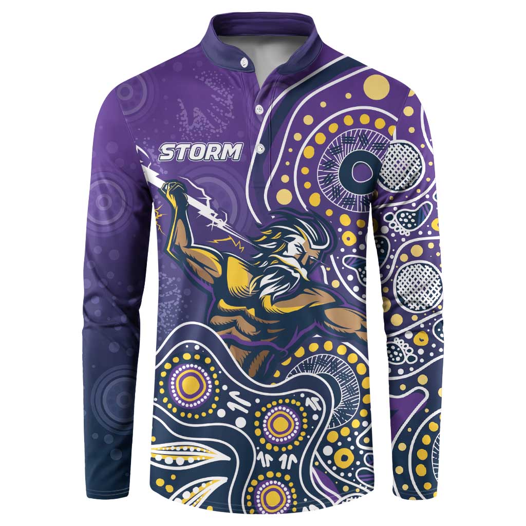 Personalised Storm Rugby Aboriginal Button Sweatshirt 2024 GO Storms