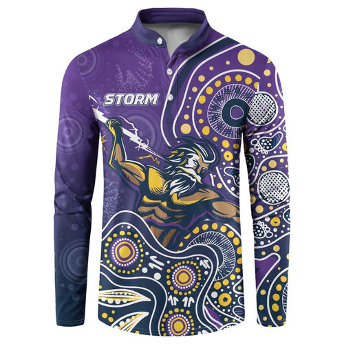 Personalised Storm Rugby Aboriginal Button Sweatshirt 2024 GO Storms