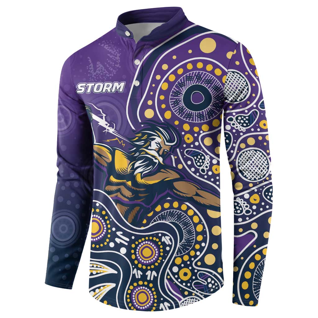 Personalised Storm Rugby Aboriginal Button Sweatshirt 2024 GO Storms