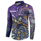 Personalised Storm Rugby Aboriginal Button Sweatshirt 2024 GO Storms