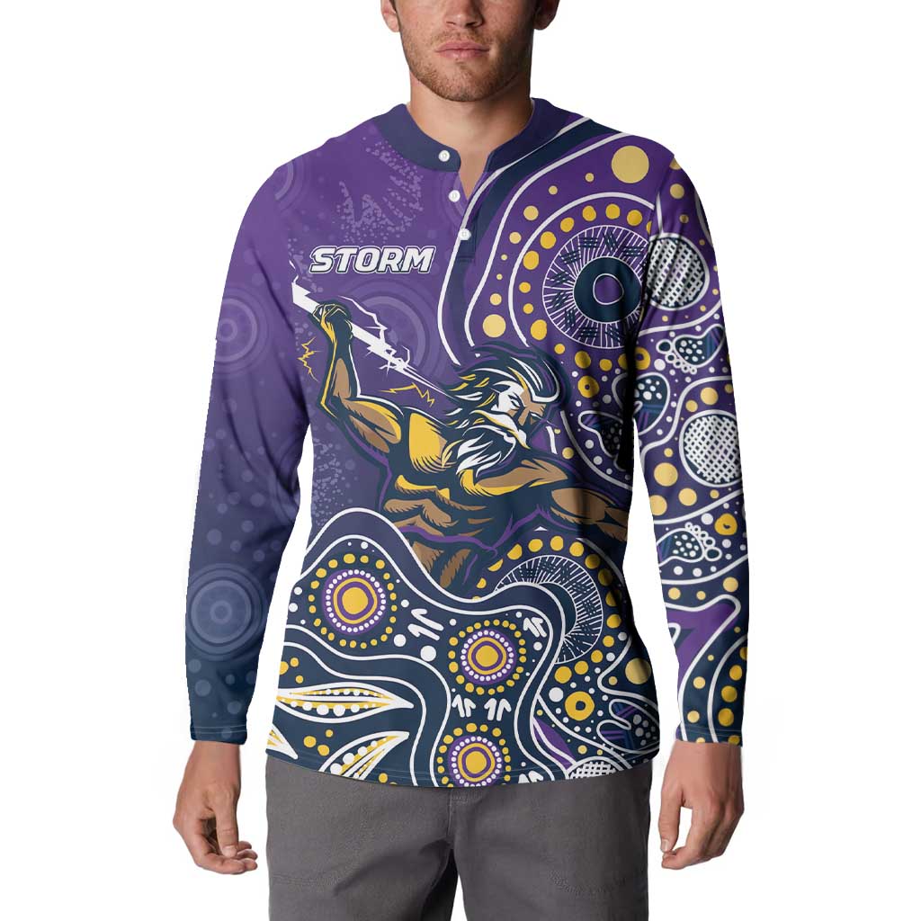 Personalised Storm Rugby Aboriginal Button Sweatshirt 2024 GO Storms