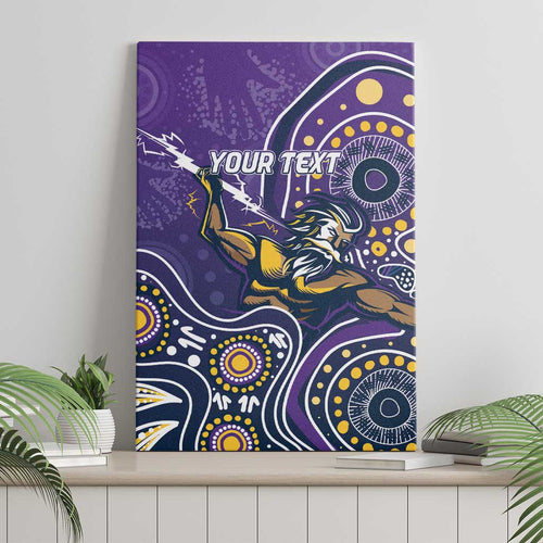 Personalised Storm Rugby Aboriginal Canvas Wall Art 2024 GO Storms