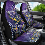 Personalised Storm Rugby Aboriginal Car Seat Cover 2024 GO Storms