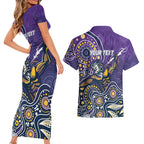 Personalised Storm Rugby Aboriginal Couples Matching Short Sleeve Bodycon Dress and Hawaiian Shirt 2024 GO Storms