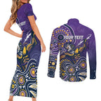 Personalised Storm Rugby Aboriginal Couples Matching Short Sleeve Bodycon Dress and Long Sleeve Button Shirt 2024 GO Storms