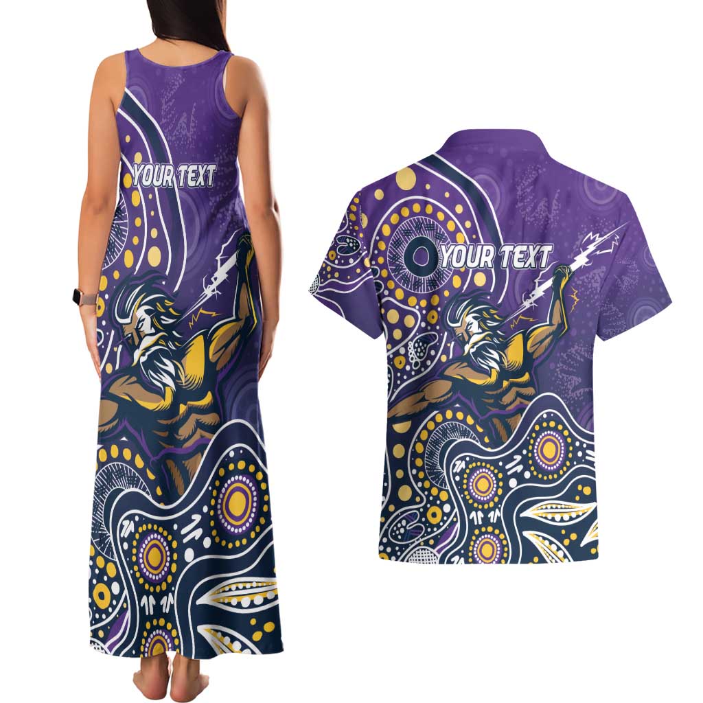 Personalised Storm Rugby Aboriginal Couples Matching Tank Maxi Dress and Hawaiian Shirt 2024 GO Storms