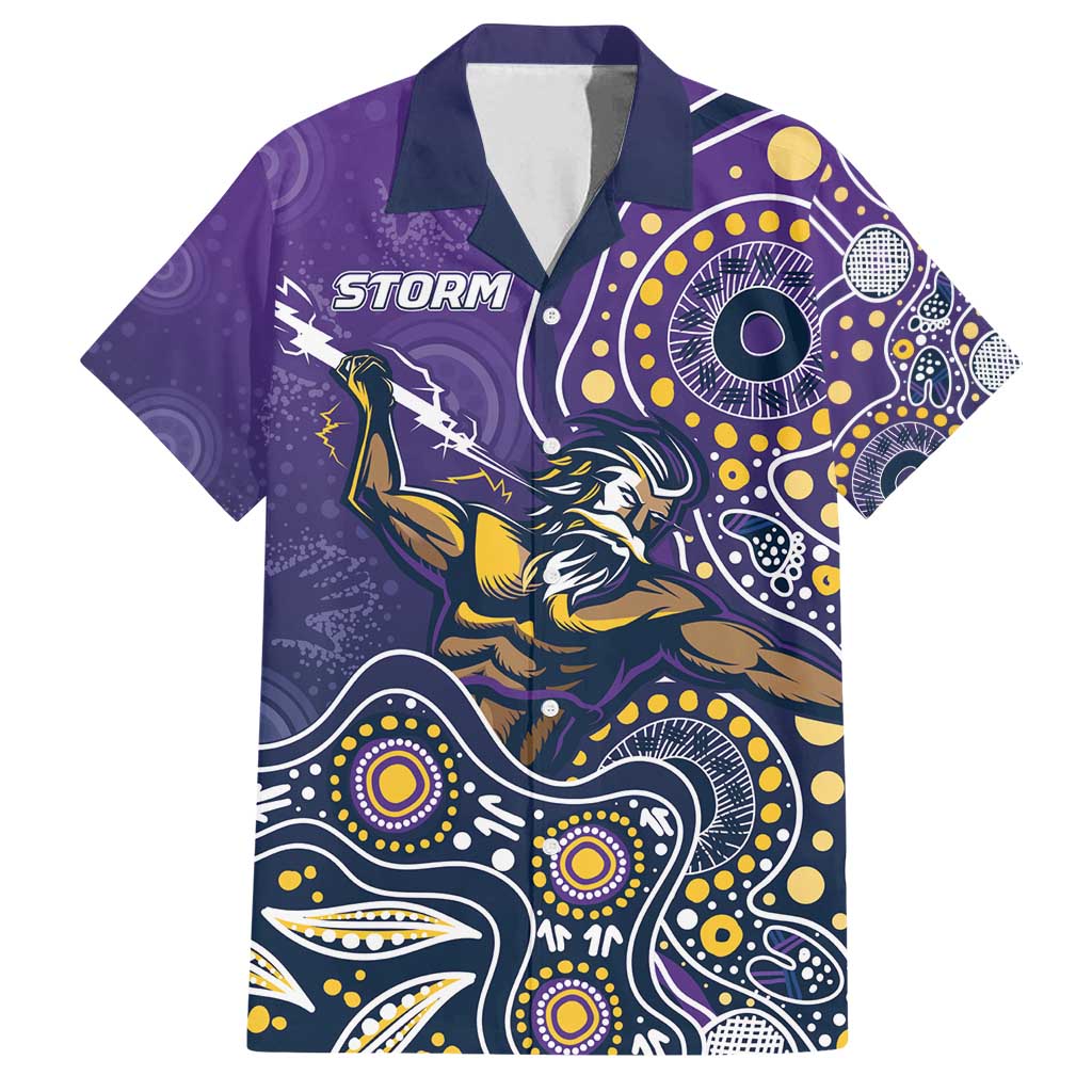 Personalised Storm Rugby Aboriginal Family Matching Long Sleeve Bodycon Dress and Hawaiian Shirt 2024 GO Storms