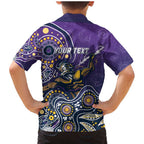 Personalised Storm Rugby Aboriginal Family Matching Mermaid Dress and Hawaiian Shirt 2024 GO Storms