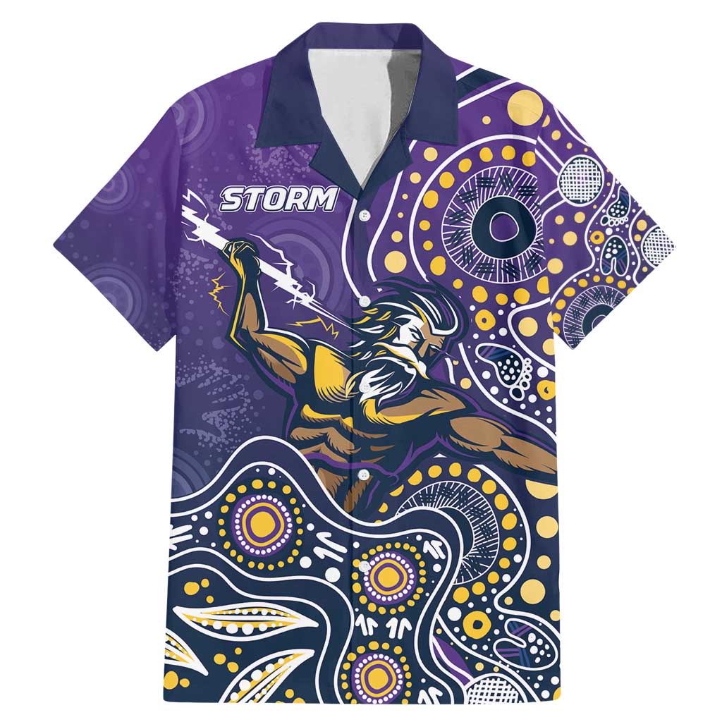 Personalised Storm Rugby Aboriginal Family Matching Mermaid Dress and Hawaiian Shirt 2024 GO Storms