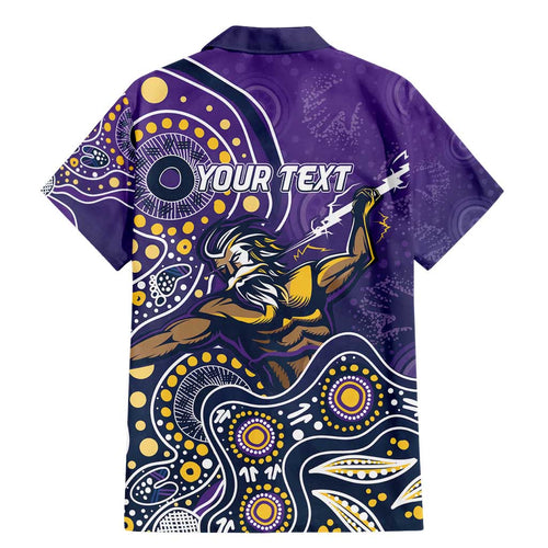 Personalised Storm Rugby Aboriginal Family Matching Mermaid Dress and Hawaiian Shirt 2024 GO Storms