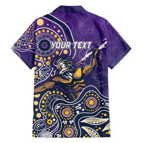 Personalised Storm Rugby Aboriginal Family Matching Off The Shoulder Long Sleeve Dress and Hawaiian Shirt 2024 GO Storms