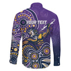 Personalised Storm Rugby Aboriginal Family Matching Off The Shoulder Long Sleeve Dress and Hawaiian Shirt 2024 GO Storms