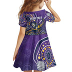 Personalised Storm Rugby Aboriginal Family Matching Off Shoulder Maxi Dress and Hawaiian Shirt 2024 GO Storms