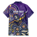 Personalised Storm Rugby Aboriginal Family Matching Off Shoulder Short Dress and Hawaiian Shirt 2024 GO Storms