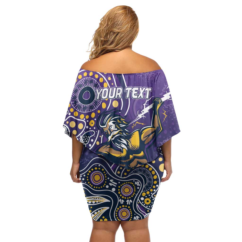 Personalised Storm Rugby Aboriginal Family Matching Off Shoulder Short Dress and Hawaiian Shirt 2024 GO Storms
