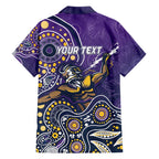 Personalised Storm Rugby Aboriginal Family Matching Short Sleeve Bodycon Dress and Hawaiian Shirt 2024 GO Storms
