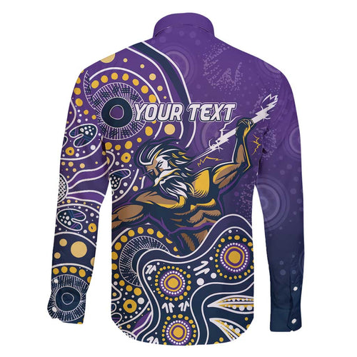 Personalised Storm Rugby Aboriginal Family Matching Short Sleeve Bodycon Dress and Hawaiian Shirt 2024 GO Storms