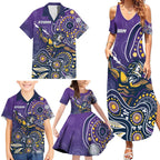 Personalised Storm Rugby Aboriginal Family Matching Summer Maxi Dress and Hawaiian Shirt 2024 GO Storms