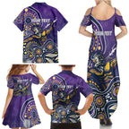Personalised Storm Rugby Aboriginal Family Matching Summer Maxi Dress and Hawaiian Shirt 2024 GO Storms