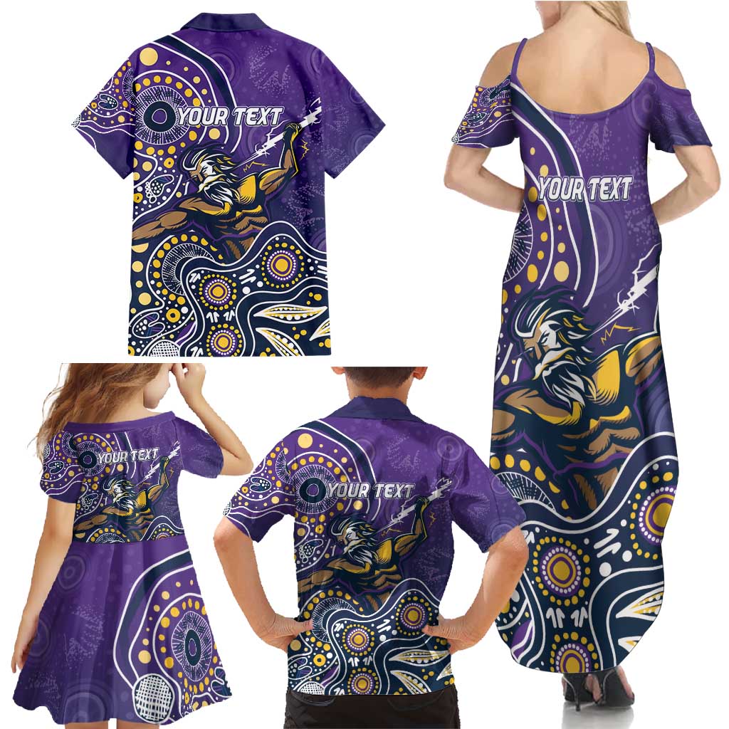 Personalised Storm Rugby Aboriginal Family Matching Summer Maxi Dress and Hawaiian Shirt 2024 GO Storms