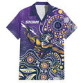 Personalised Storm Rugby Aboriginal Family Matching Summer Maxi Dress and Hawaiian Shirt 2024 GO Storms