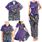 Personalised Storm Rugby Aboriginal Family Matching Tank Maxi Dress and Hawaiian Shirt 2024 GO Storms