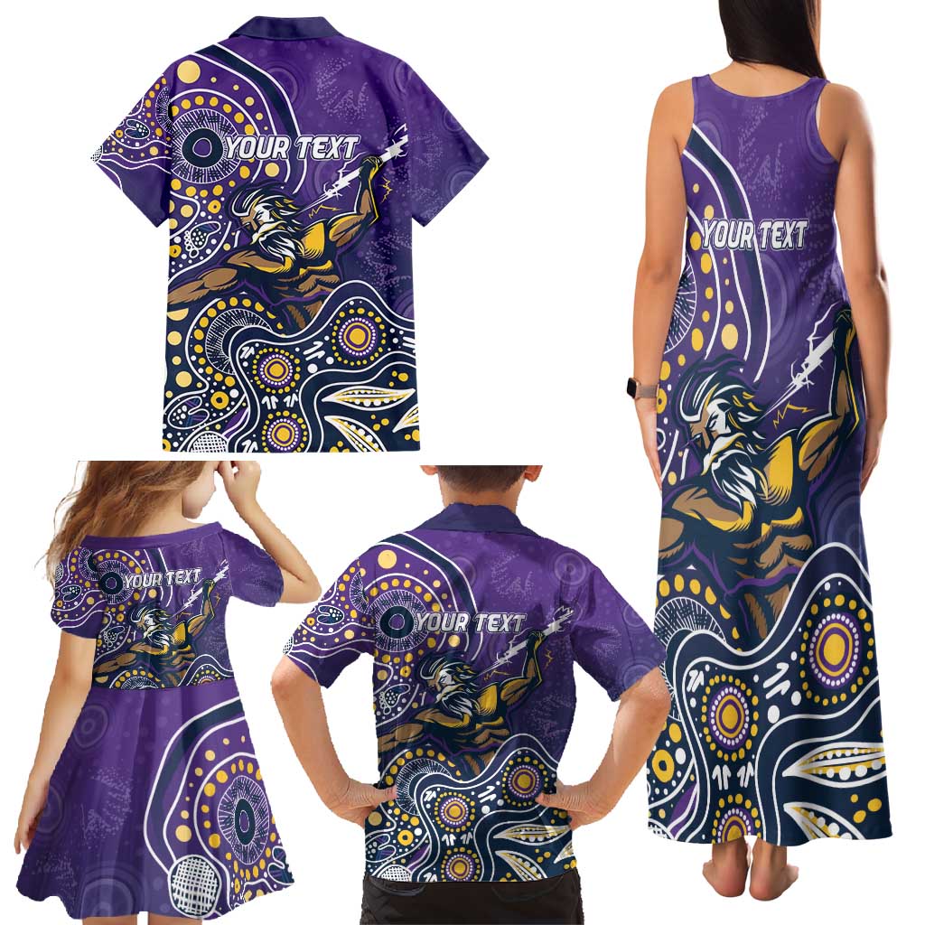 Personalised Storm Rugby Aboriginal Family Matching Tank Maxi Dress and Hawaiian Shirt 2024 GO Storms