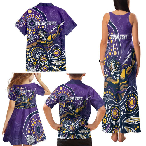 Personalised Storm Rugby Aboriginal Family Matching Tank Maxi Dress and Hawaiian Shirt 2024 GO Storms