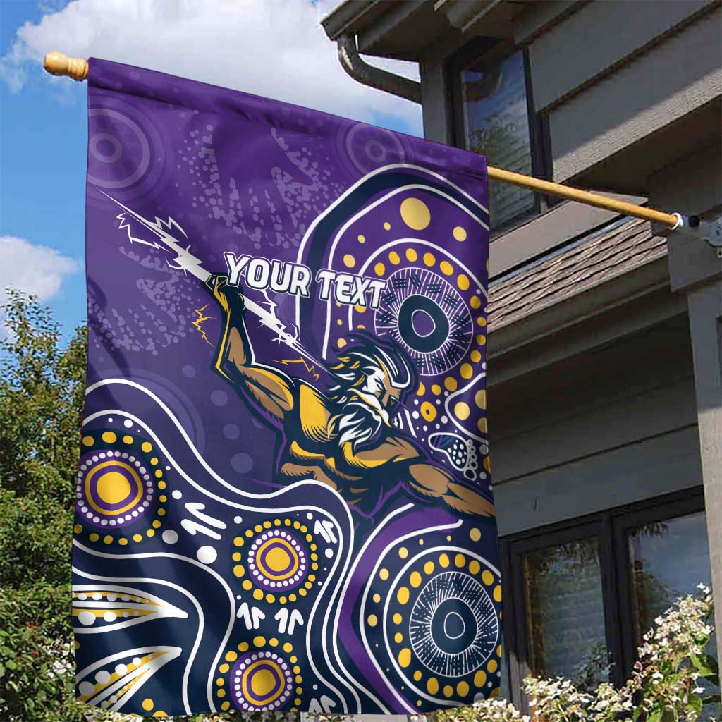 Personalised Storm Rugby Aboriginal Garden Flag 2024 GO Storms