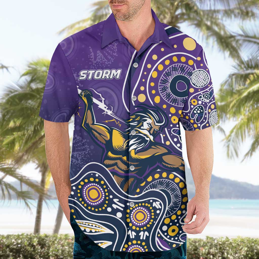 Personalised Storm Rugby Aboriginal Hawaiian Shirt 2024 GO Storms