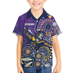 Personalised Storm Rugby Aboriginal Hawaiian Shirt 2024 GO Storms