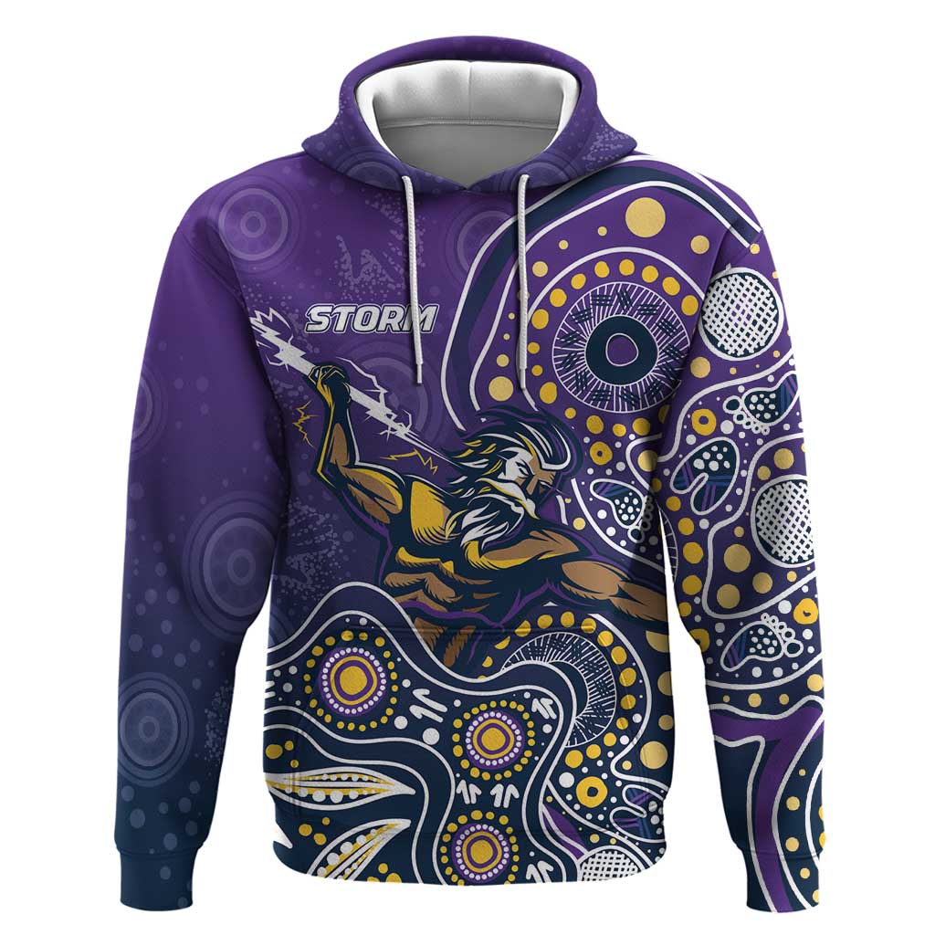 Personalised Storm Rugby Aboriginal Hoodie 2024 GO Storms