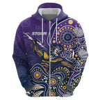 Personalised Storm Rugby Aboriginal Hoodie 2024 GO Storms