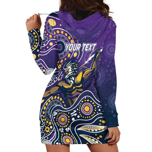 Personalised Storm Rugby Aboriginal Hoodie Dress 2024 GO Storms