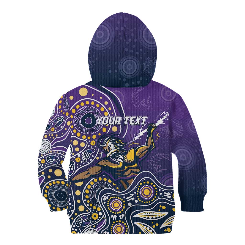 Personalised Storm Rugby Aboriginal Kid Hoodie 2024 GO Storms