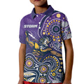Personalised Storm Rugby Aboriginal Kid Polo Shirt 2024 GO Storms