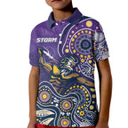Personalised Storm Rugby Aboriginal Kid Polo Shirt 2024 GO Storms
