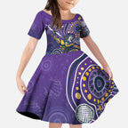 Personalised Storm Rugby Aboriginal Kid Short Sleeve Dress 2024 GO Storms