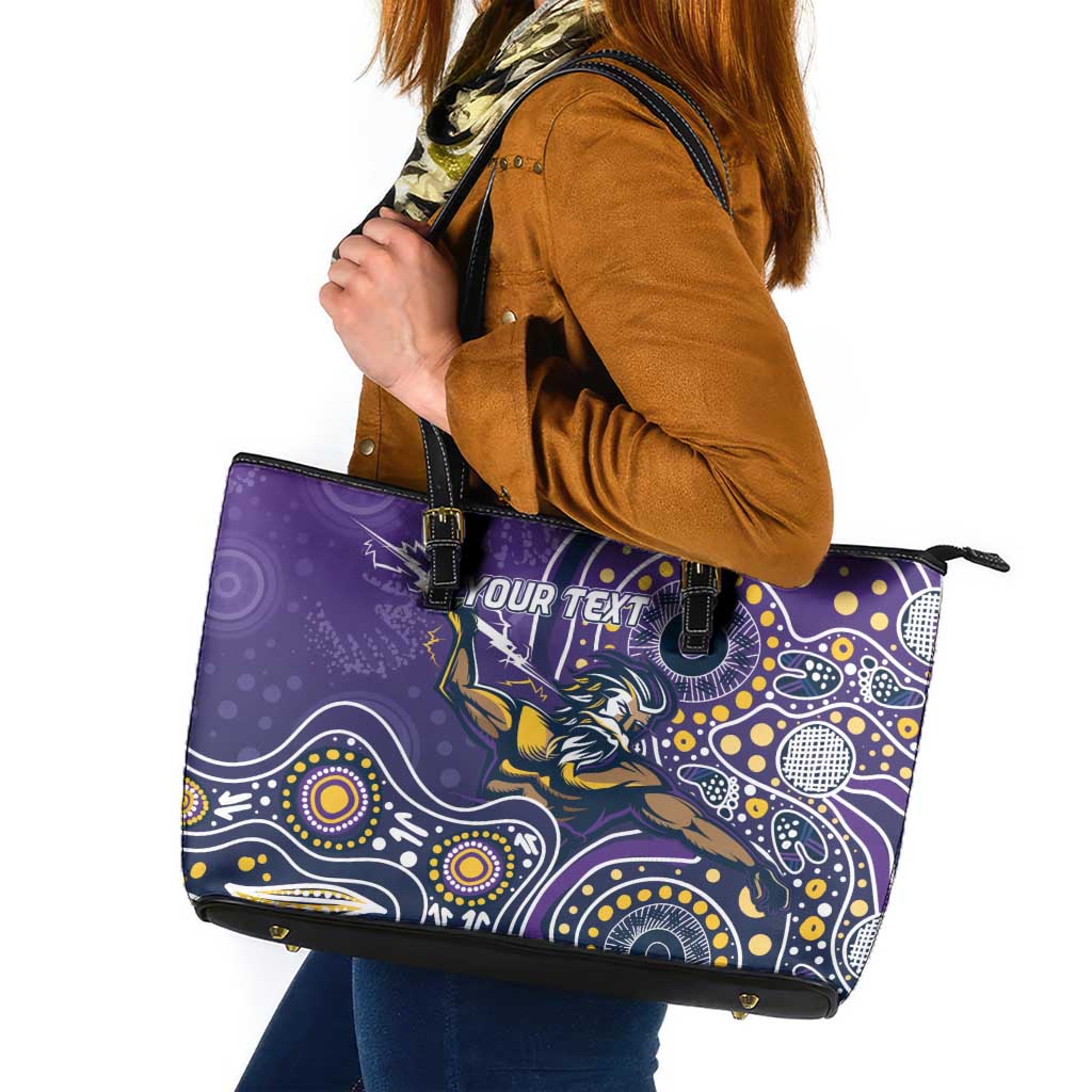 Personalised Storm Rugby Aboriginal Leather Tote Bag 2024 GO Storms