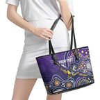 Personalised Storm Rugby Aboriginal Leather Tote Bag 2024 GO Storms
