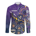 Personalised Storm Rugby Aboriginal Long Sleeve Button Shirt 2024 GO Storms