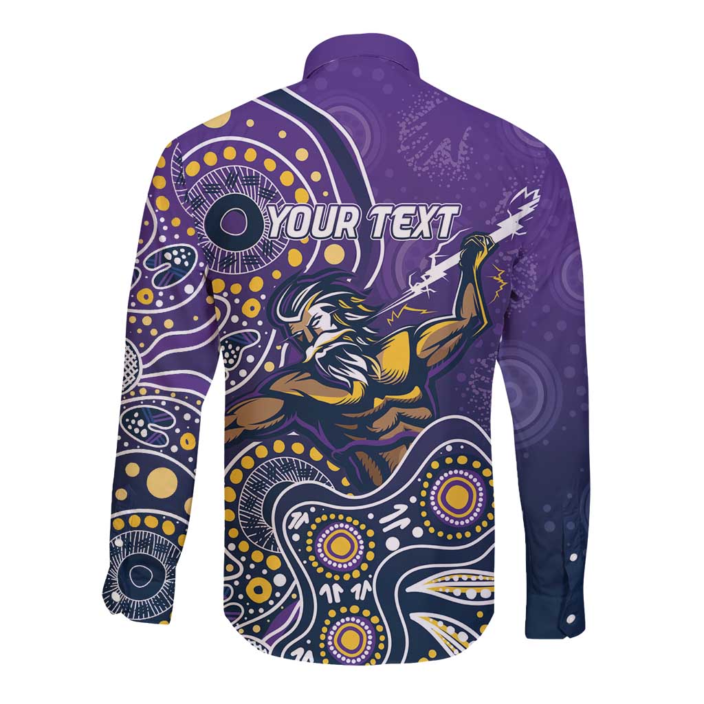 Personalised Storm Rugby Aboriginal Long Sleeve Button Shirt 2024 GO Storms